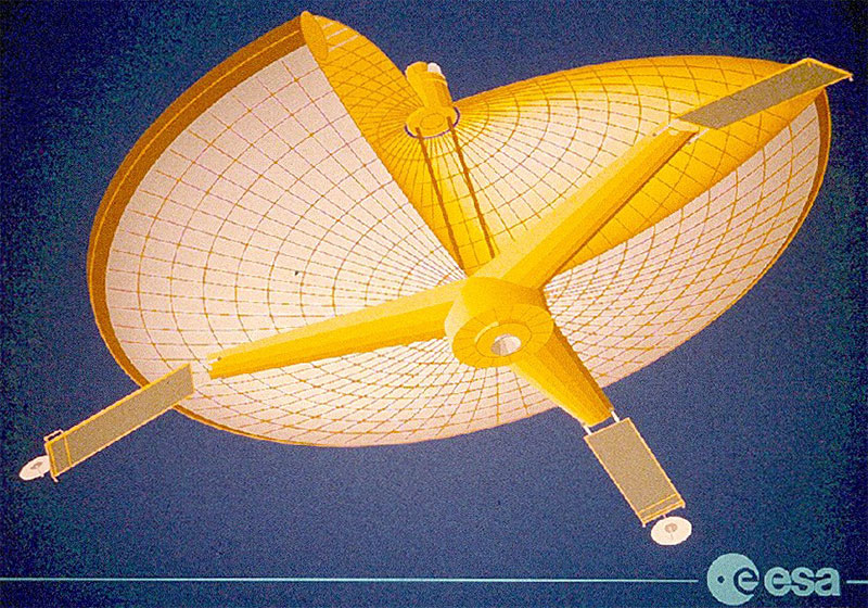 An early "artistic impression" of the QUASAT satellite (ESA picture)