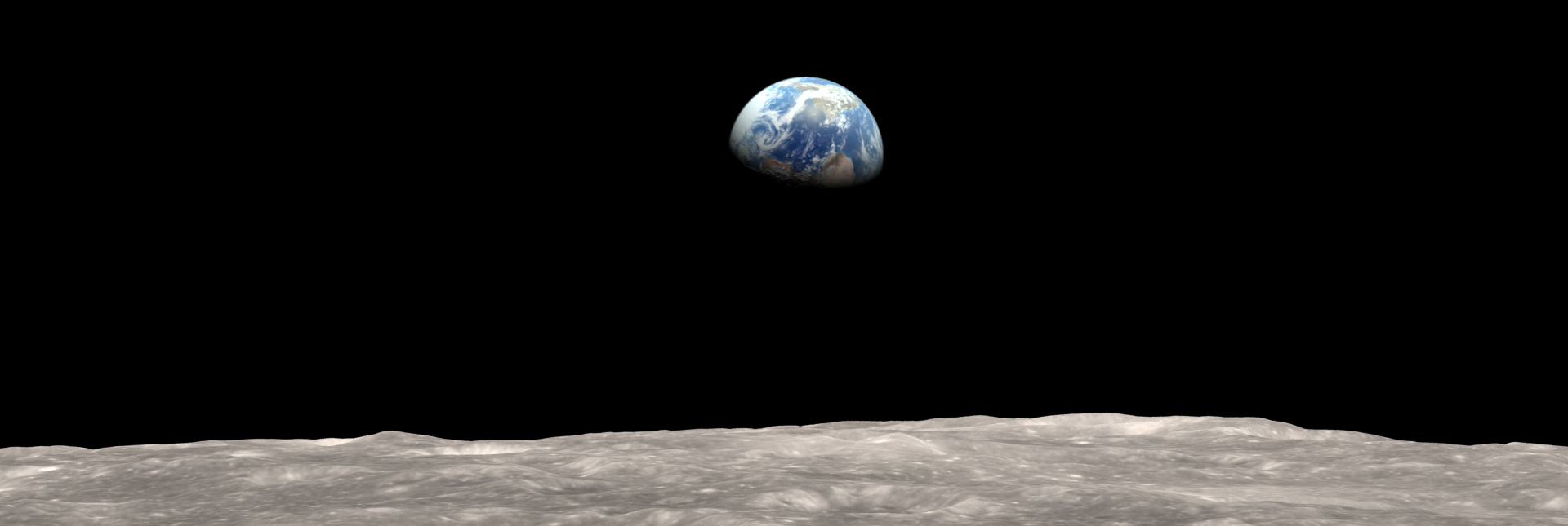 Earth Moon Horizon